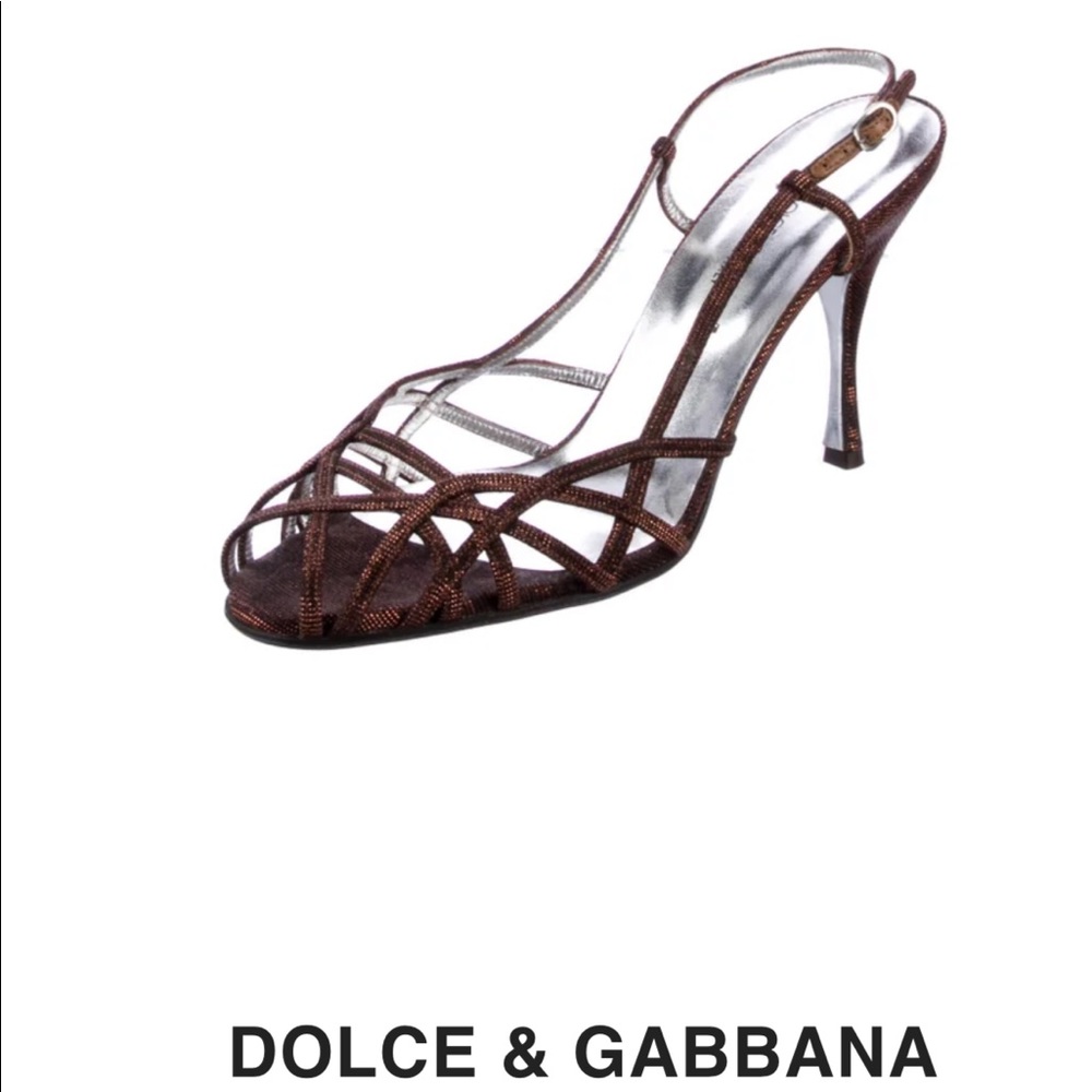 Dolce & Gabbana strappy copper heels 38